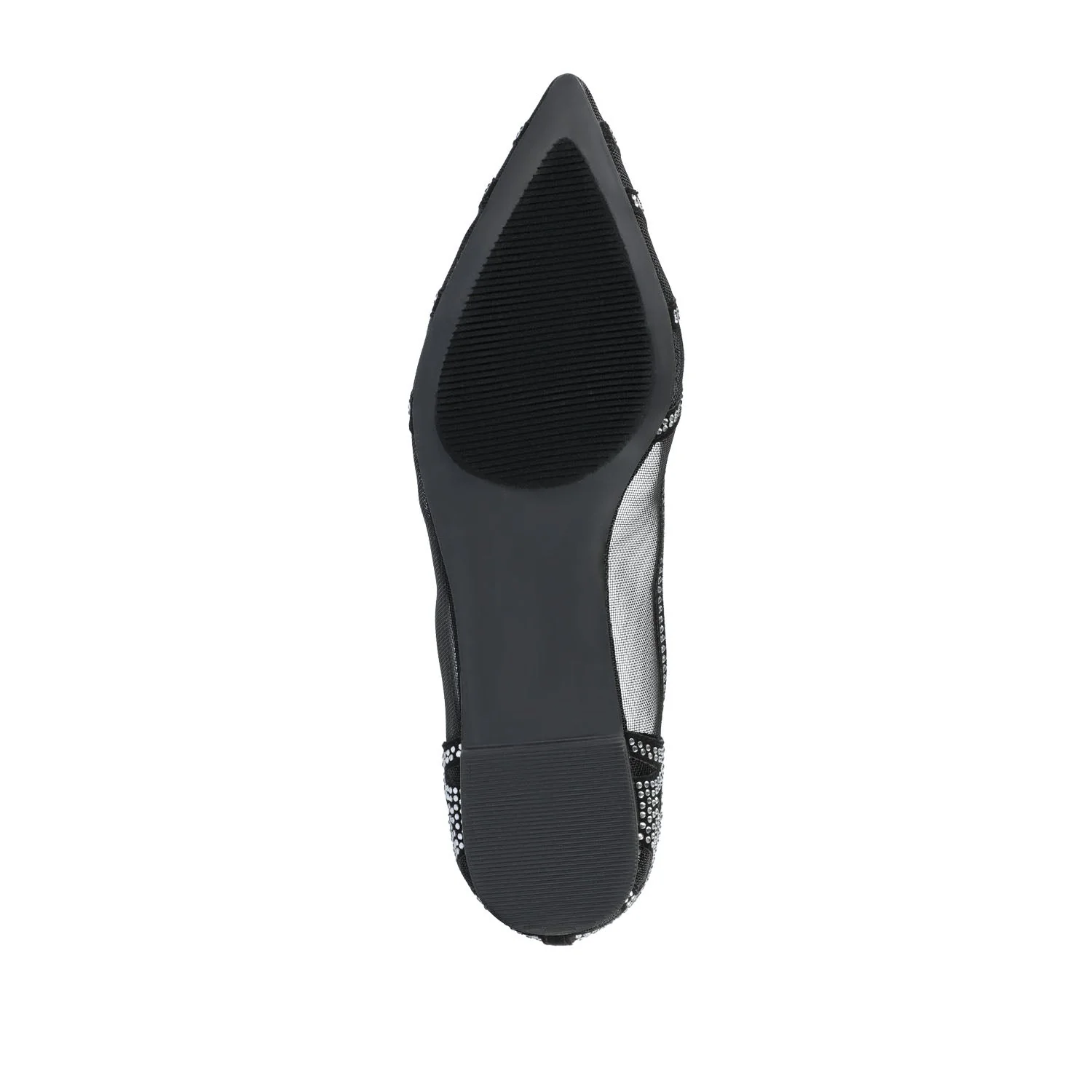 BATAVIA BALLET FLATS IN FAUX SUEDE & MESH - Black Mesh - Image 8