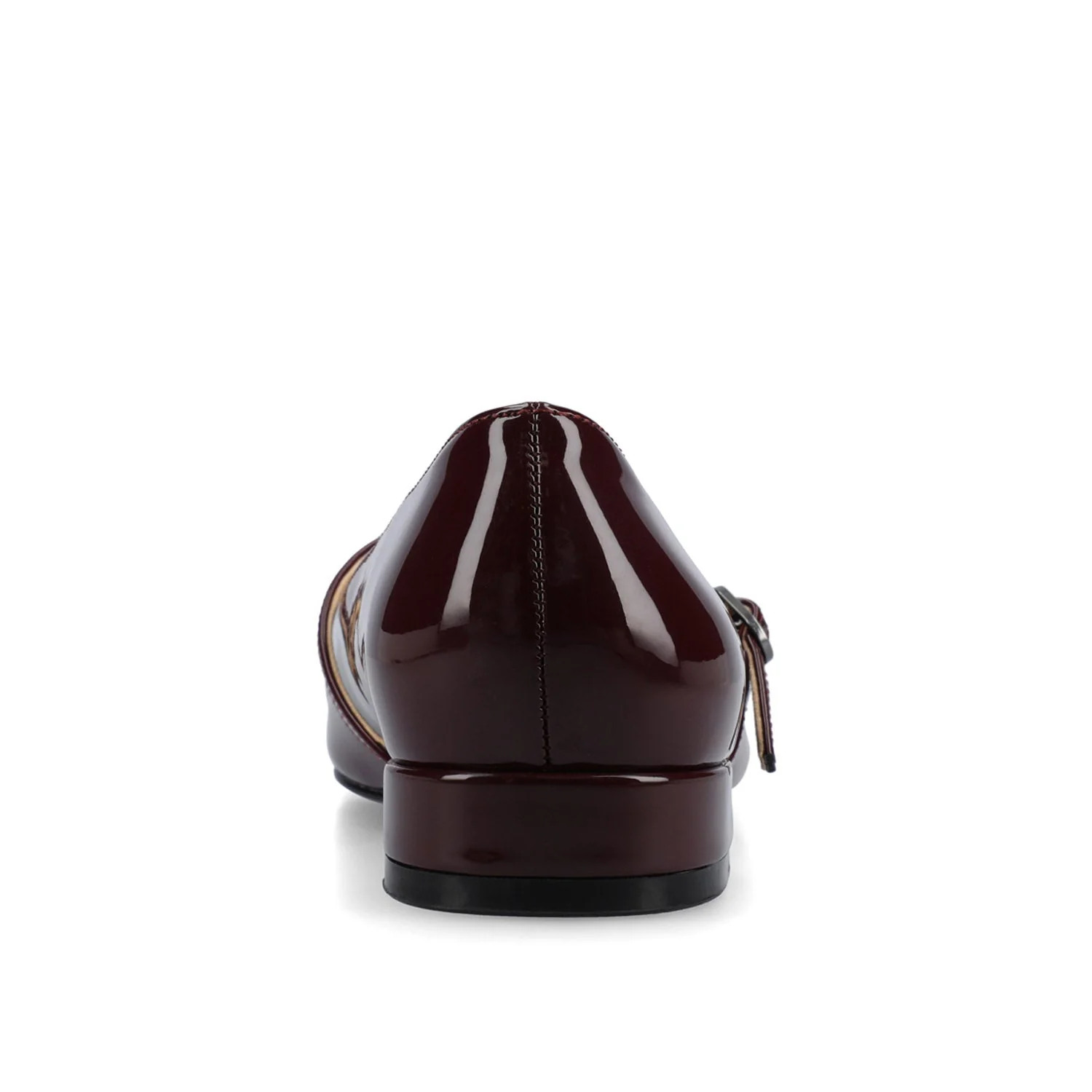 CAMBY DRESS FLAT IN WIDE - Oxblood Patent - Image 6