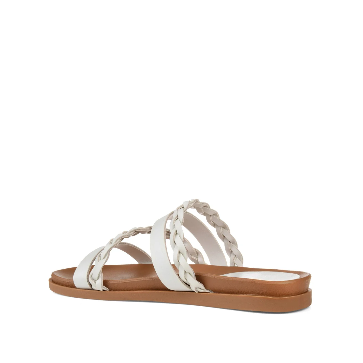 COLETTE SLIDE SANDALS IN VEGAN LEATHER - White - Image 4