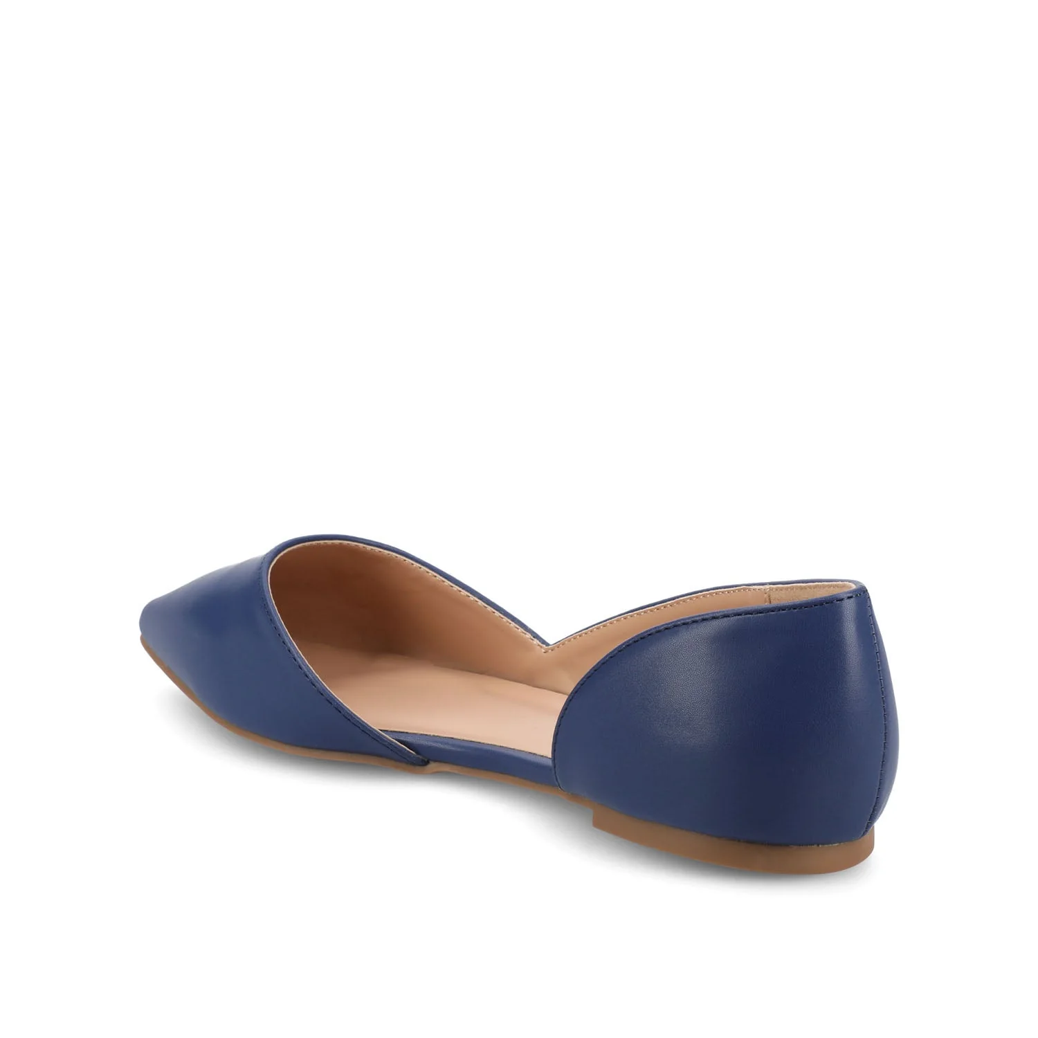CORTNI D'ORSAY FLATS IN VEGAN LEATHER - Blue PU - Image 4