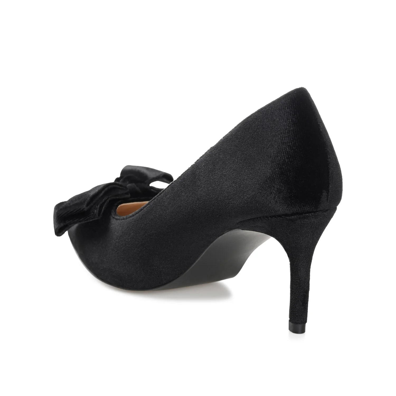CRYSTOL STILETTO PUMP HEELS IN VELVET - Black - Image 4