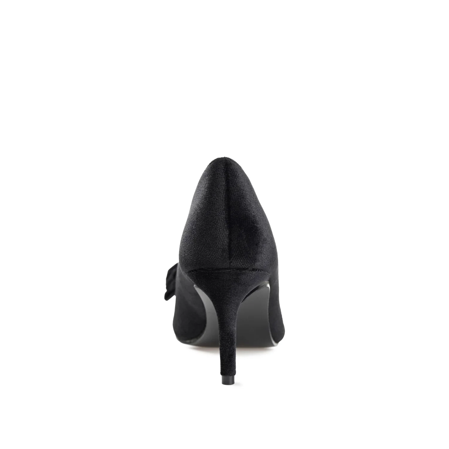 CRYSTOL STILETTO PUMP HEELS IN VELVET - Black - Image 7