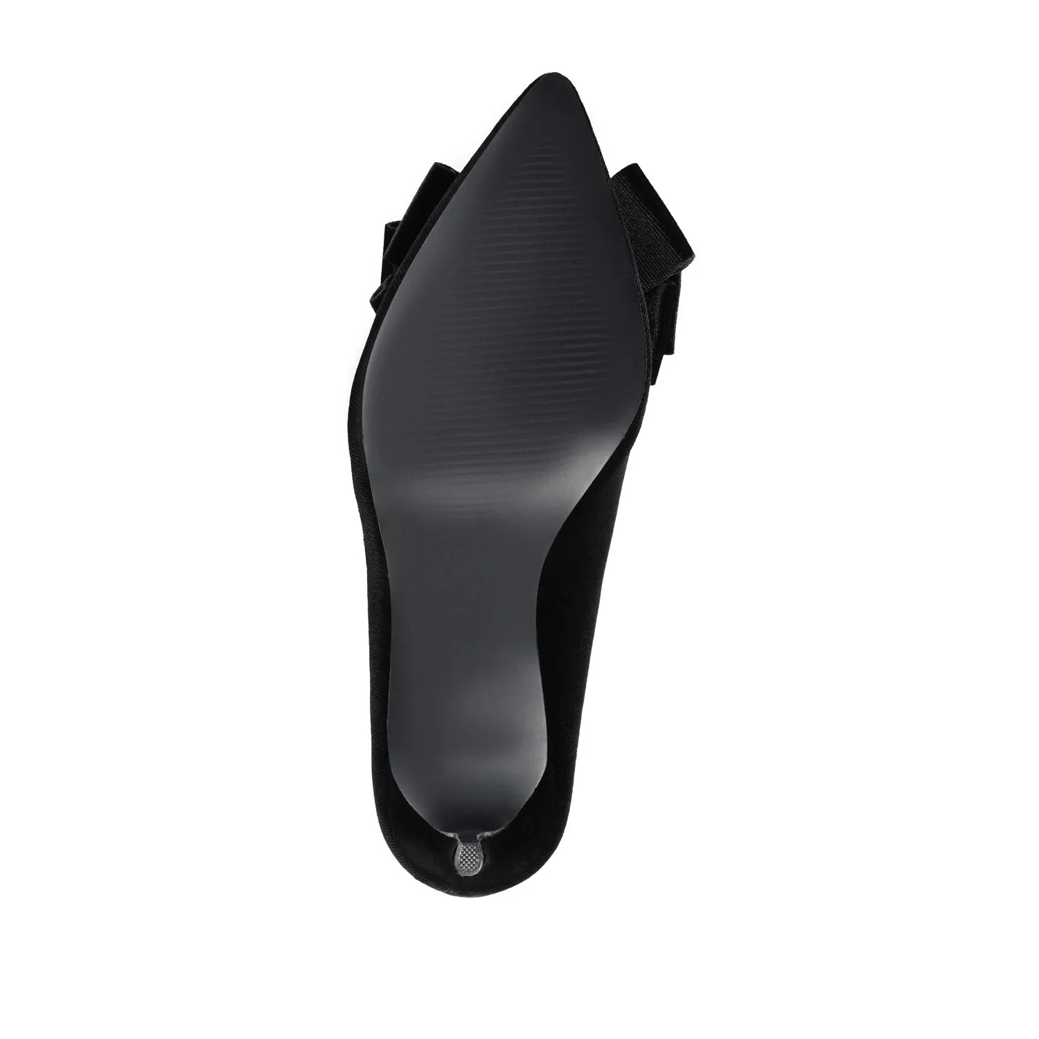 CRYSTOL STILETTO PUMP HEELS IN VELVET - Black - Image 8