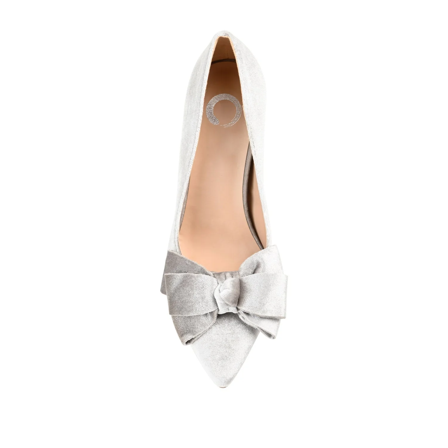 CRYSTOL STILETTO PUMP HEELS IN VELVET - Grey - Image 6