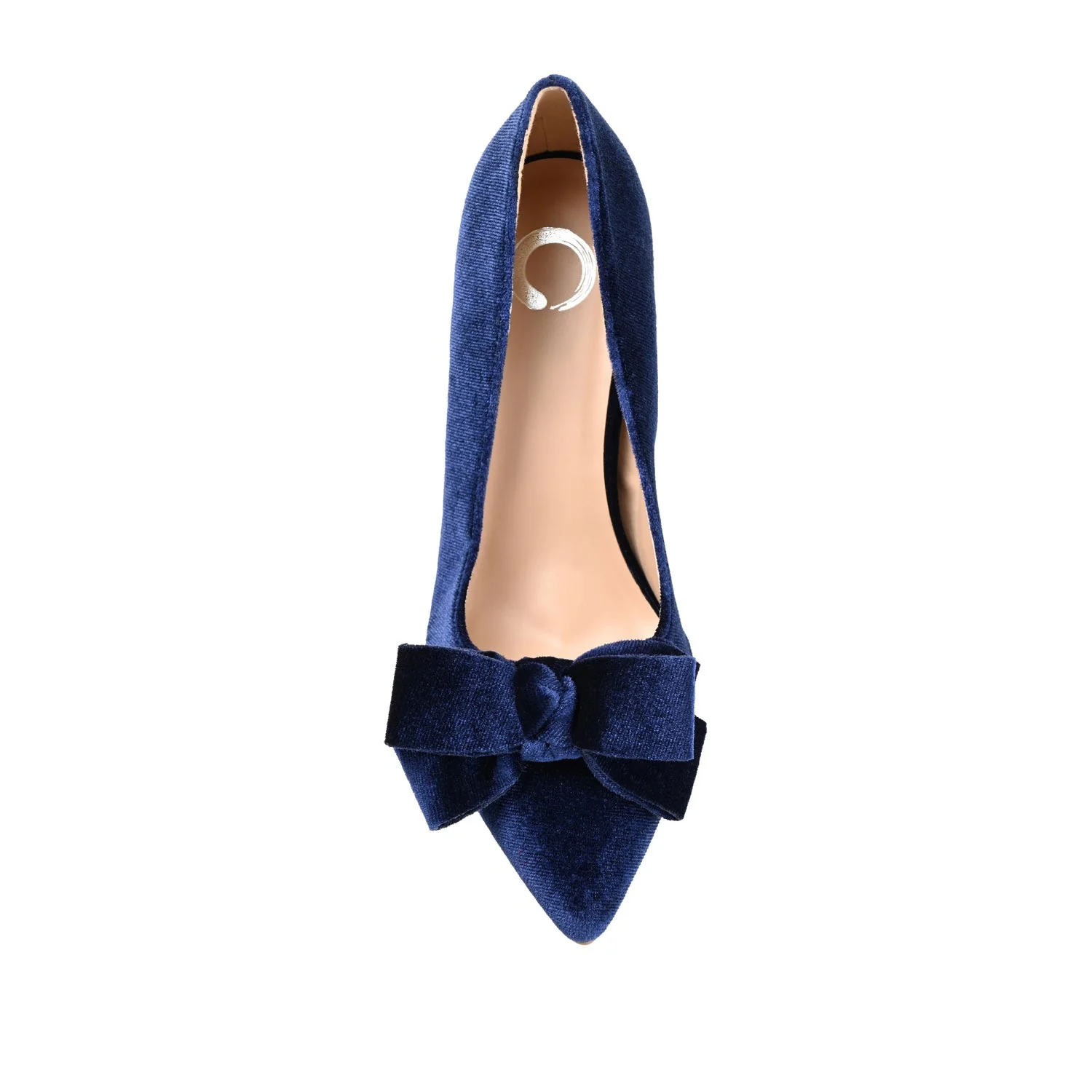 CRYSTOL STILETTO PUMP HEELS IN VELVET - Navy Nubuck - Image 6
