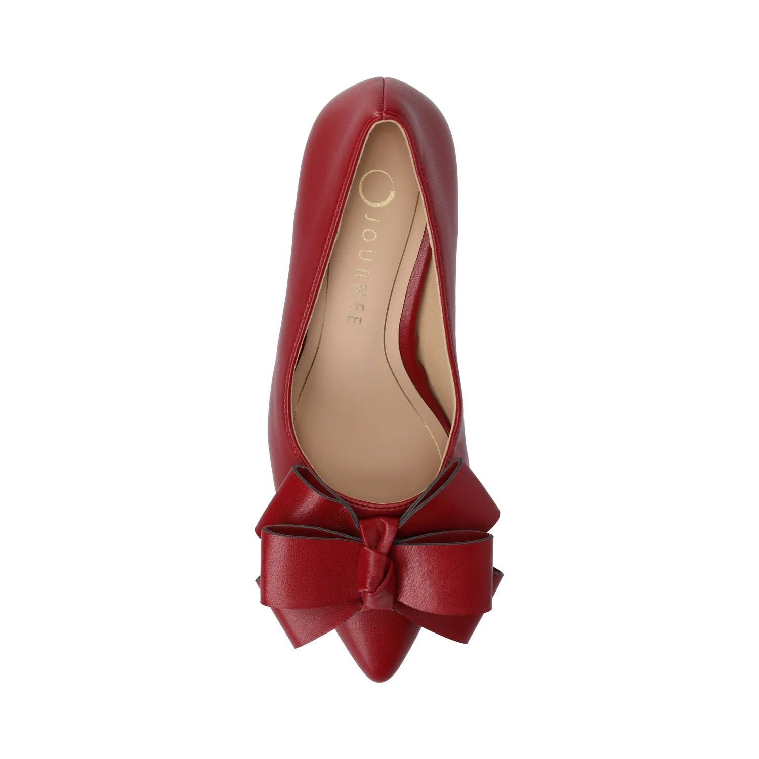 CRYSTOL STILETTO PUMP HEELS IN VEGAN LEATHER - Cranberry - Image 4