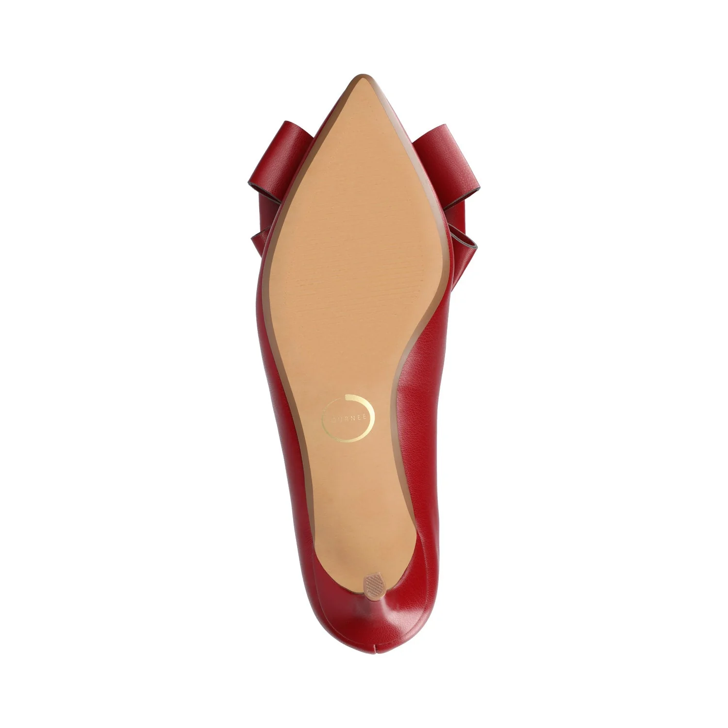 CRYSTOL STILETTO PUMP HEELS IN VEGAN LEATHER - Cranberry - Image 5