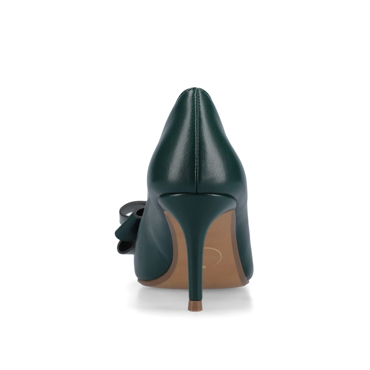 CRYSTOL STILETTO PUMP HEELS IN VEGAN LEATHER IN WIDE - Pine - Image 6