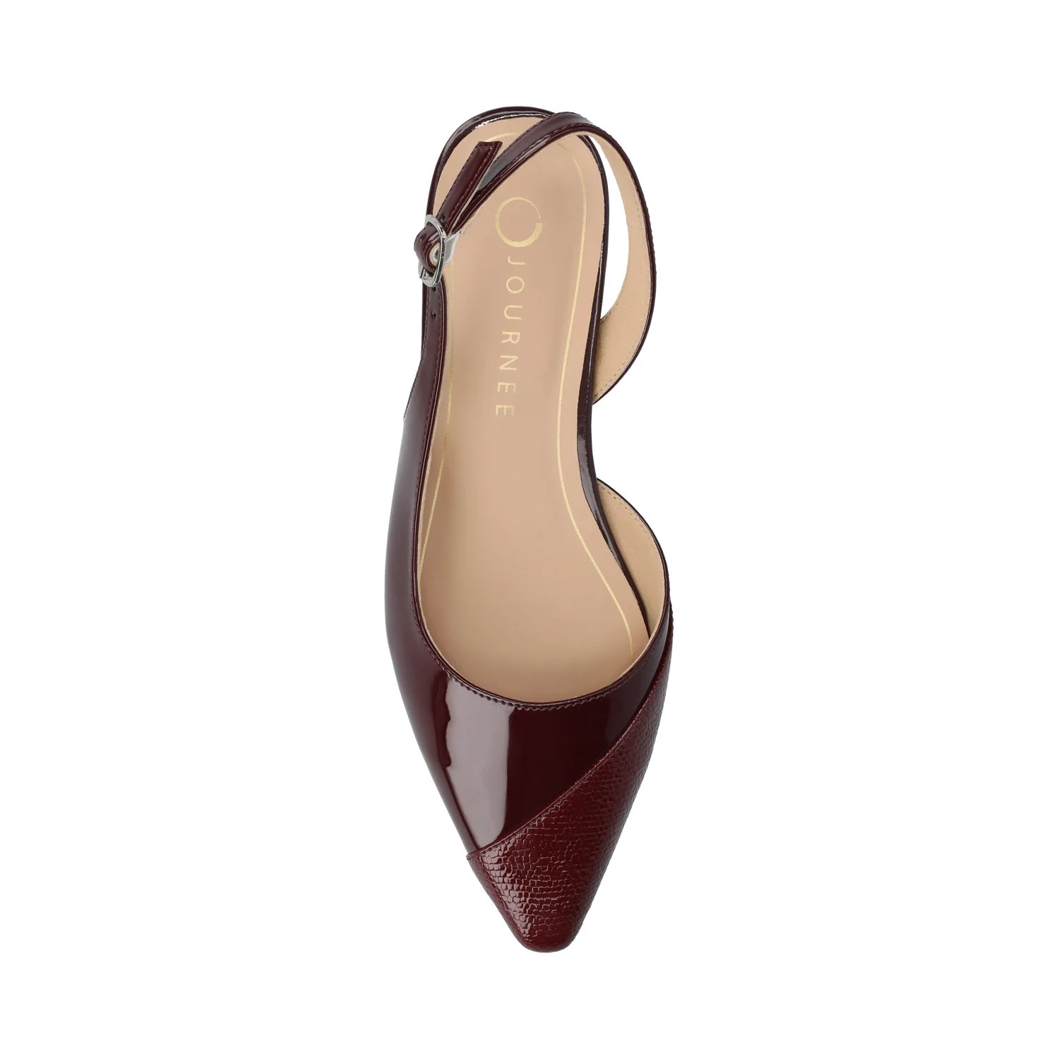 DAPHNNE BALLET FLATS IN TWEED FABRIC STATEMENT - Oxblood Nubuck - Image 4