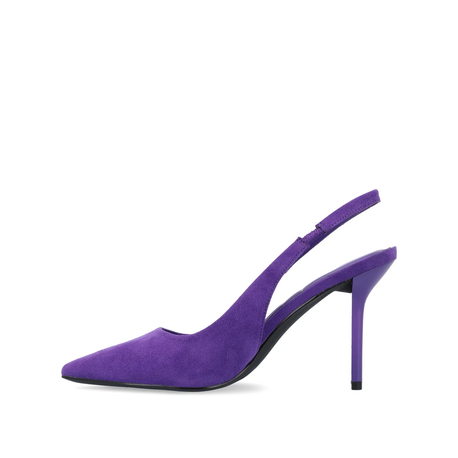 ELENNEY STILETTO HEELS IN WIDE - Purple Faux Suede - Image 3