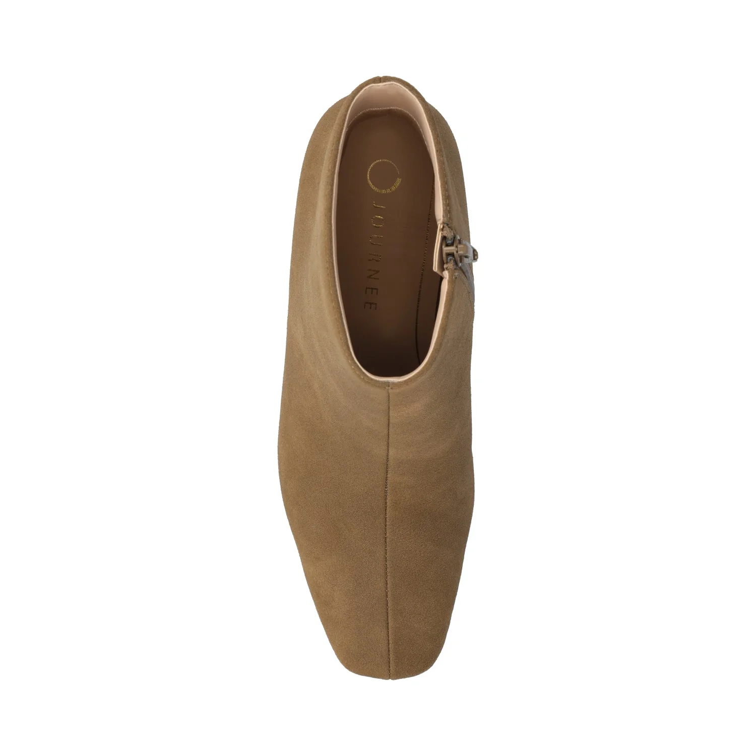 HAYLINN SQUARE TOE BOOTIES - Taupe Suede - Image 4