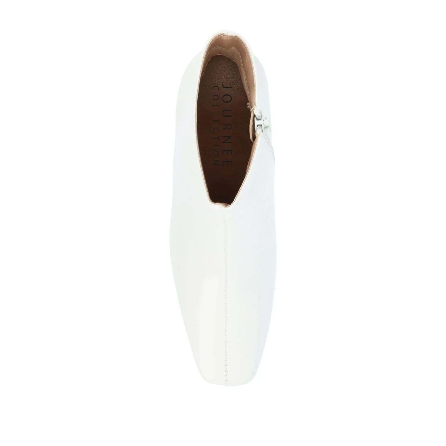HAYLINN SQUARE TOE BOOTIES IN WIDE WIDTH - White Patent - Image 7