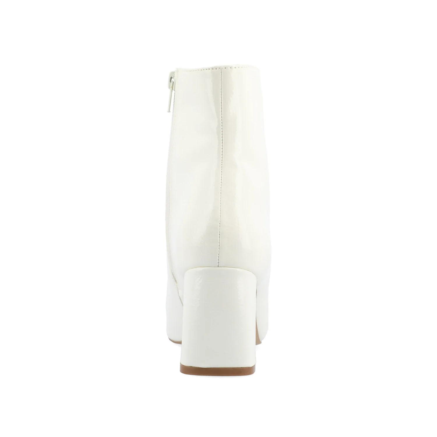 HAYLINN SQUARE TOE BOOTIES IN WIDE WIDTH - White Patent - Image 8