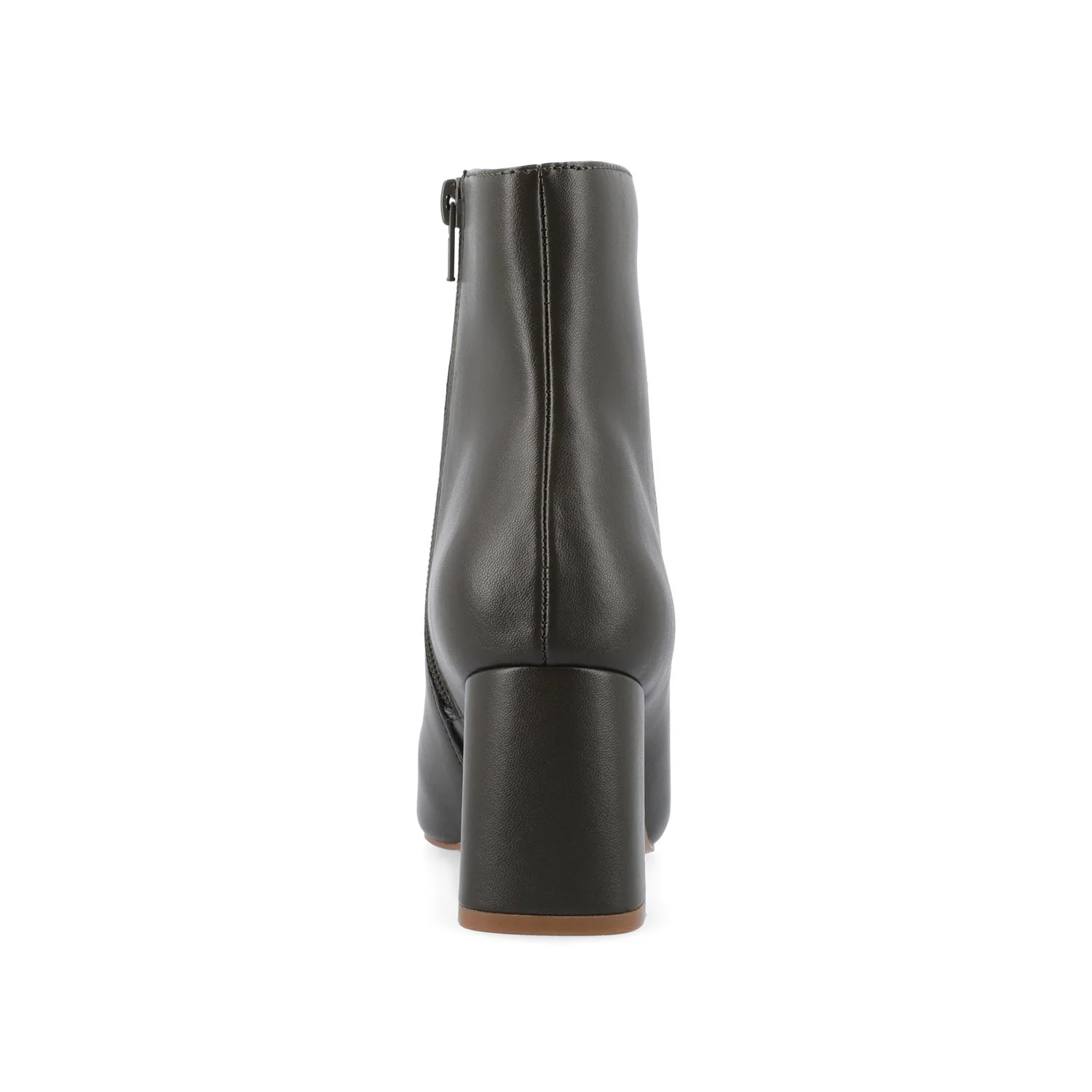 HAYLINN SQUARE TOE BOOTIES IN VEGAN LEATHER - Green PU - Image 8