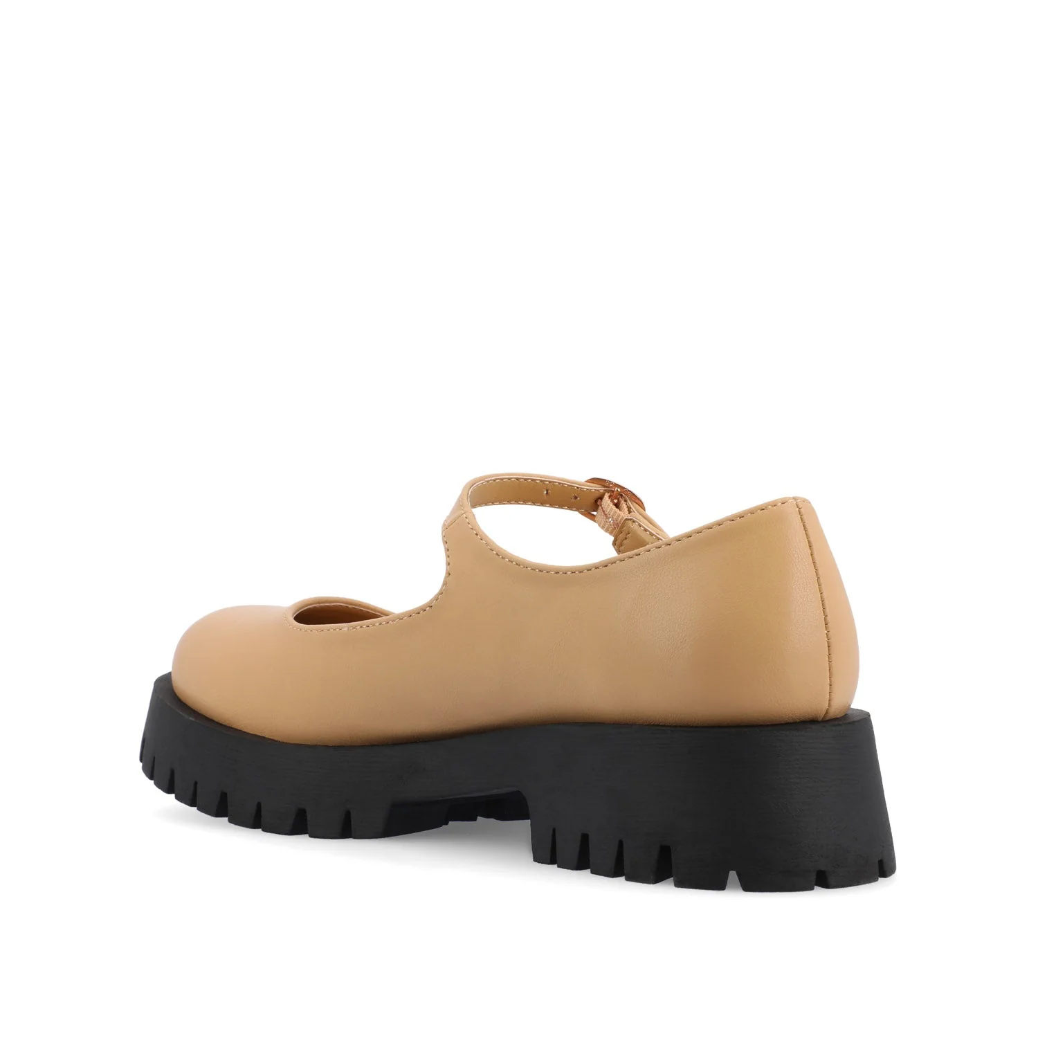 KAMIE LUG SOLE MARY JANE FLATS - Tan PU - Image 7