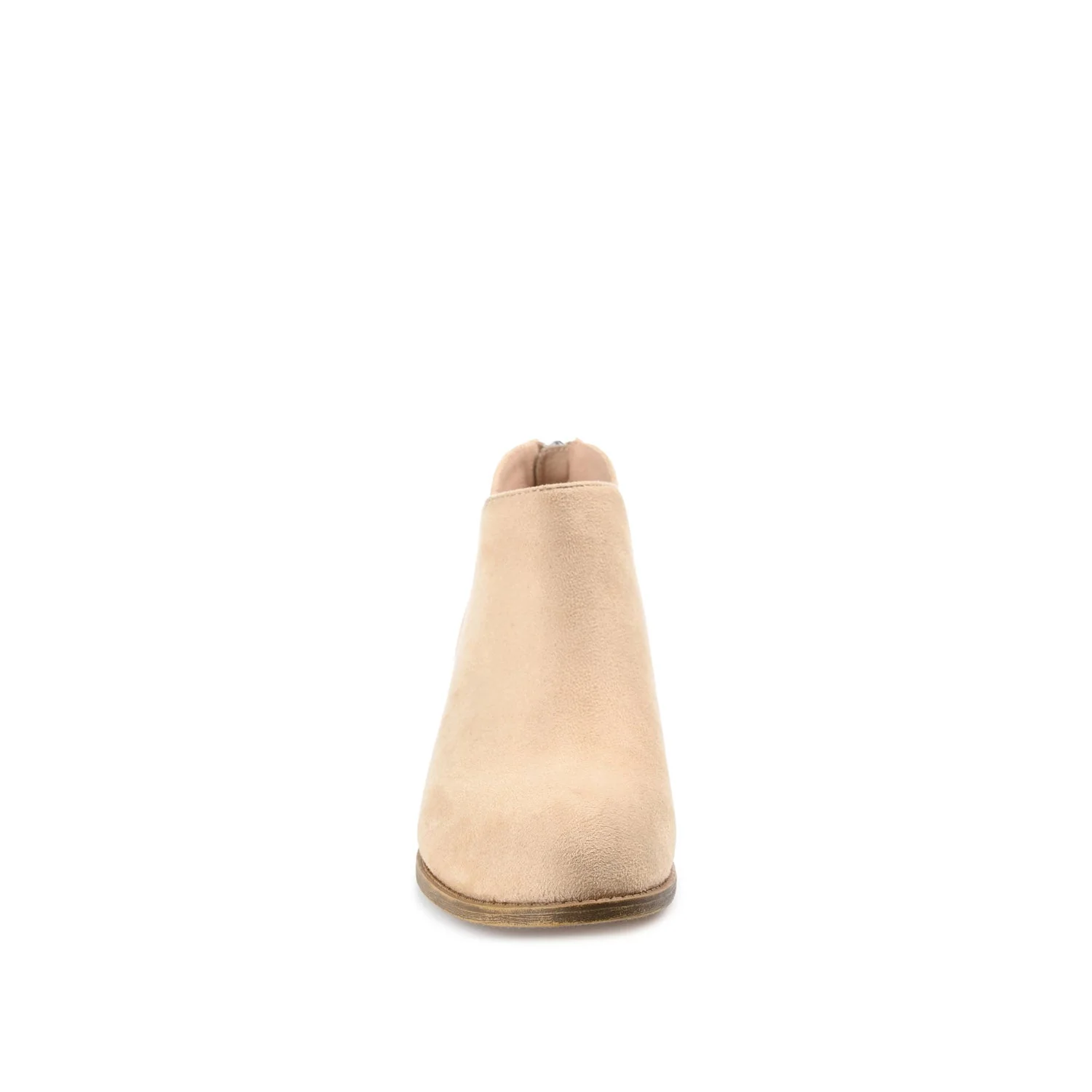 LIVVY ZIP-UP BOOTIES IN FAUX SUEDE - Tan - Image 5