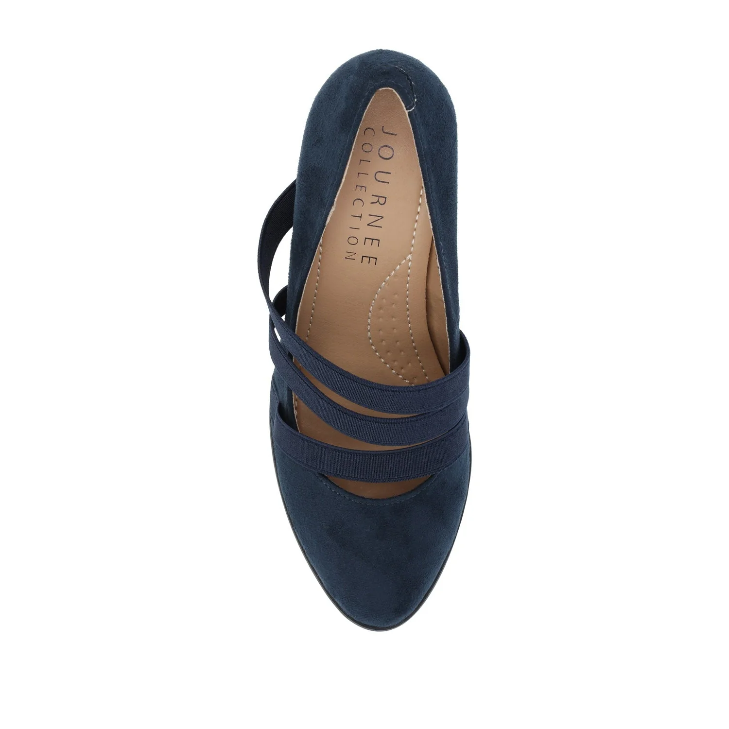 LOREN MARY JANE PUMP HEELS IN NARROW - Navy Nubuck - Image 6