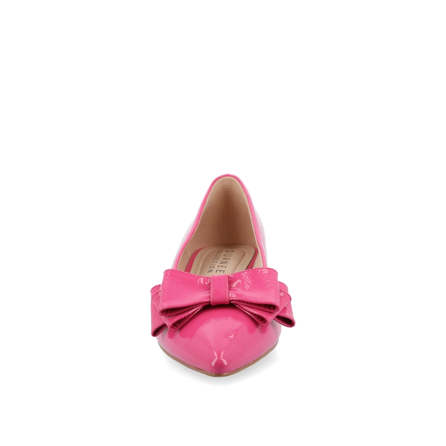 OPHELIA LOW BLOCK BALLET FLATS VEGAN LEATHER - Patent/Pink - Image 7