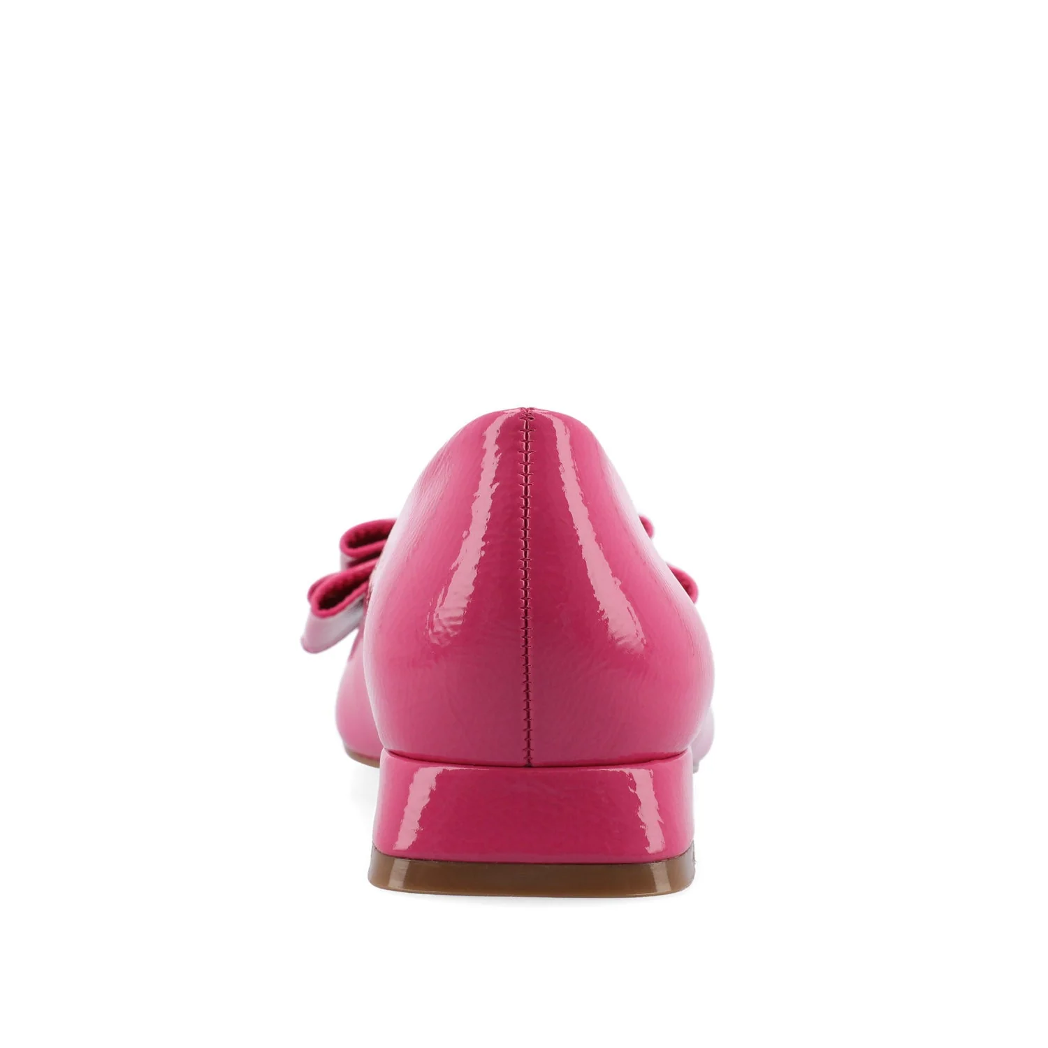 OPHELIA LOW BLOCK BALLET FLATS VEGAN LEATHER - Patent/Pink - Image 9