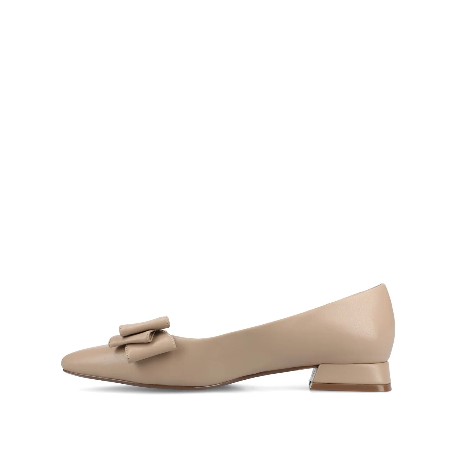 OPHELIA LOW BLOCK BALLET FLATS VEGAN LEATHER - Taupe - Image 3