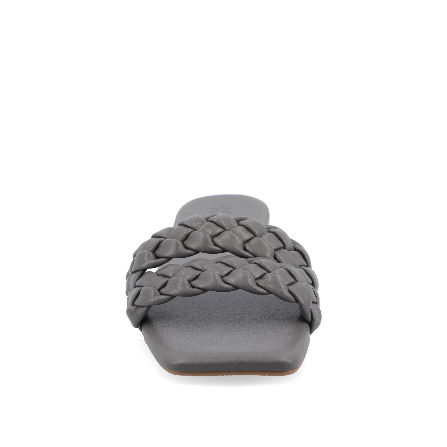 SAWYERR SLIDE SANDALS IN VEGAN LEATHER - Grey - Image 5