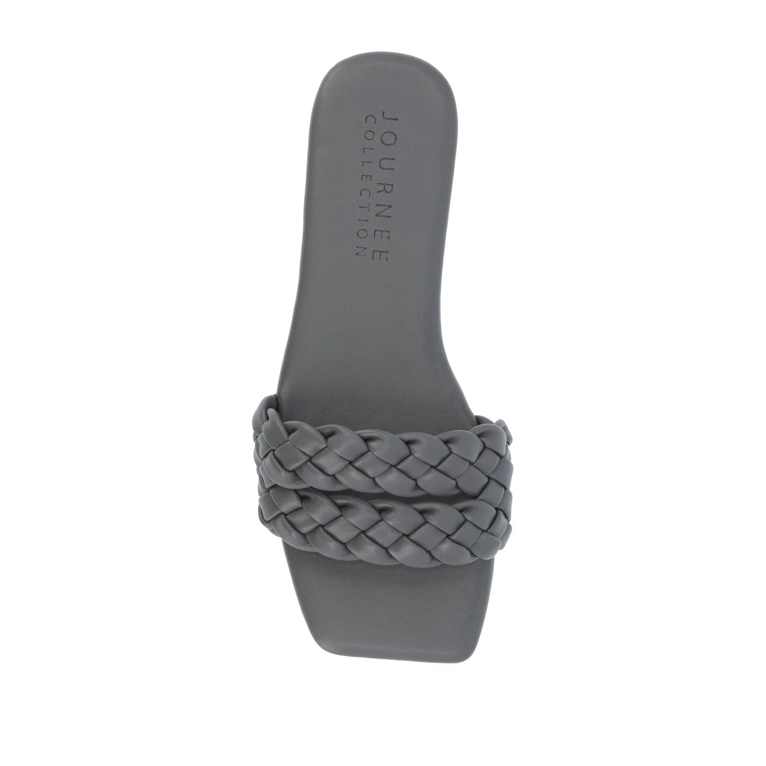 SAWYERR SLIDE SANDALS IN VEGAN LEATHER - Grey - Image 6