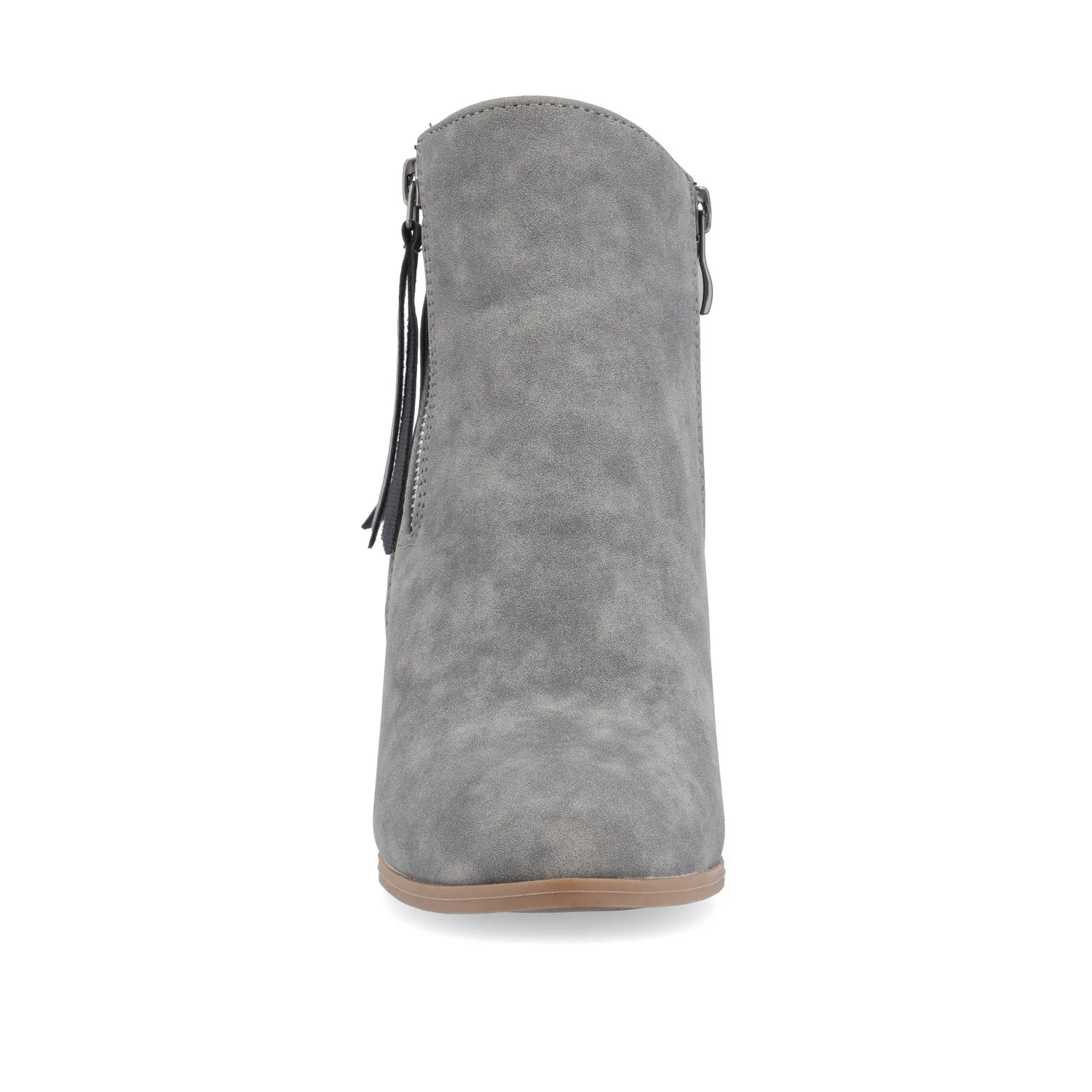 VALLY ZIP-UP WESTERN BOOTIES IN VEGAN LEATHER - Grey - Image 6