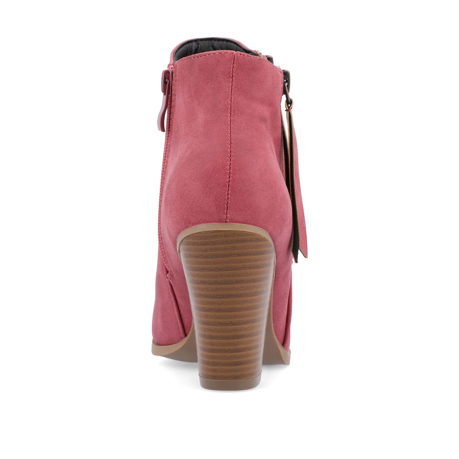 VALLY ZIP-UP WESTERN BOOTIES IN VEGAN LEATHER - Wine - Image 7