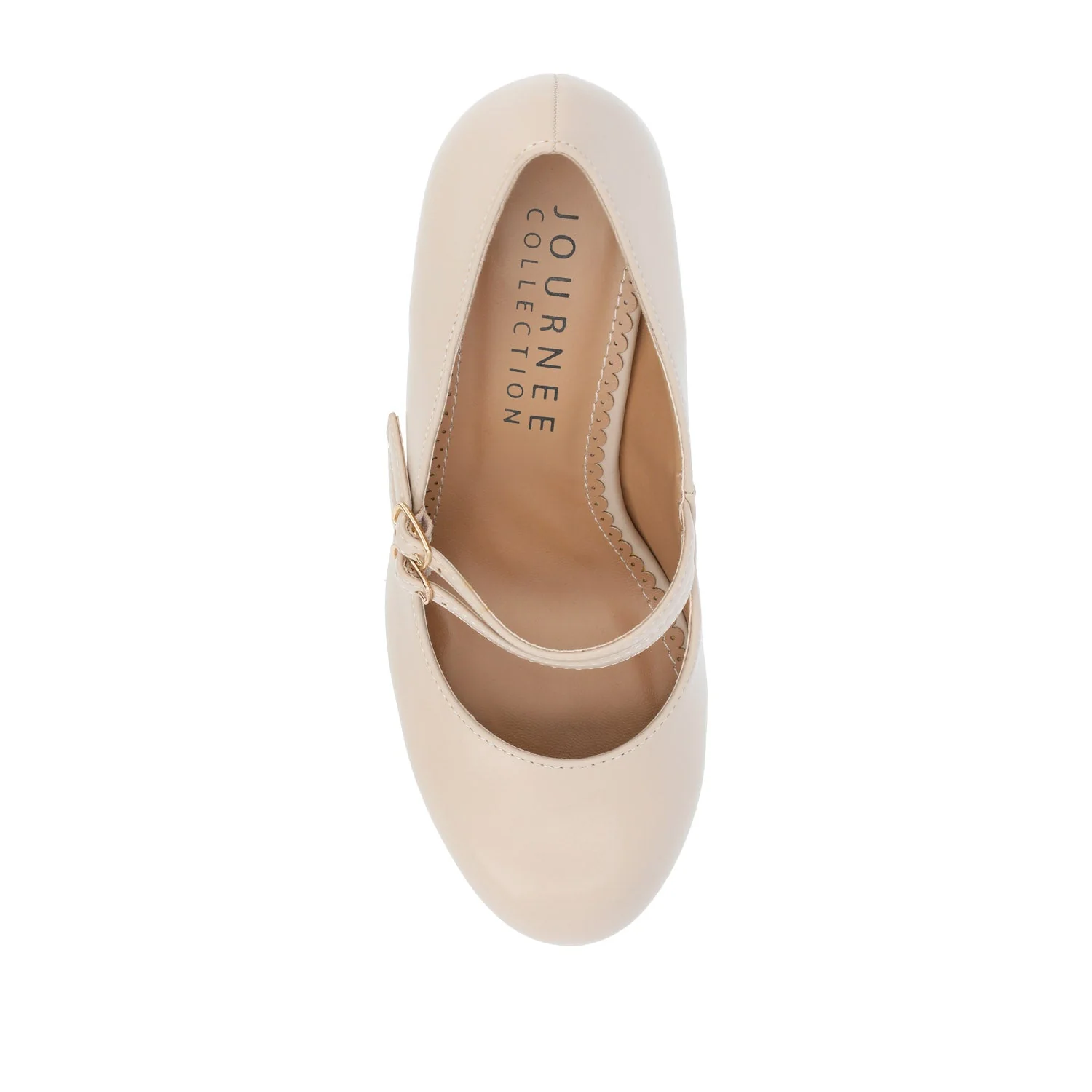 WINDY STATEMENT MARY JANE PUMP HEELS IN NARROW - Nude - Image 6