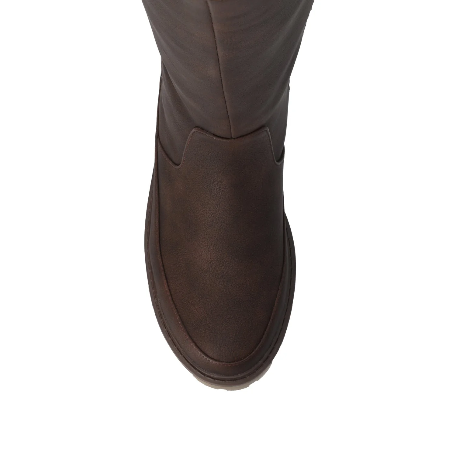 ZEMMIE QUILTED BOOTS IN WIDE CALF - Vintage Chocolate - Image 4